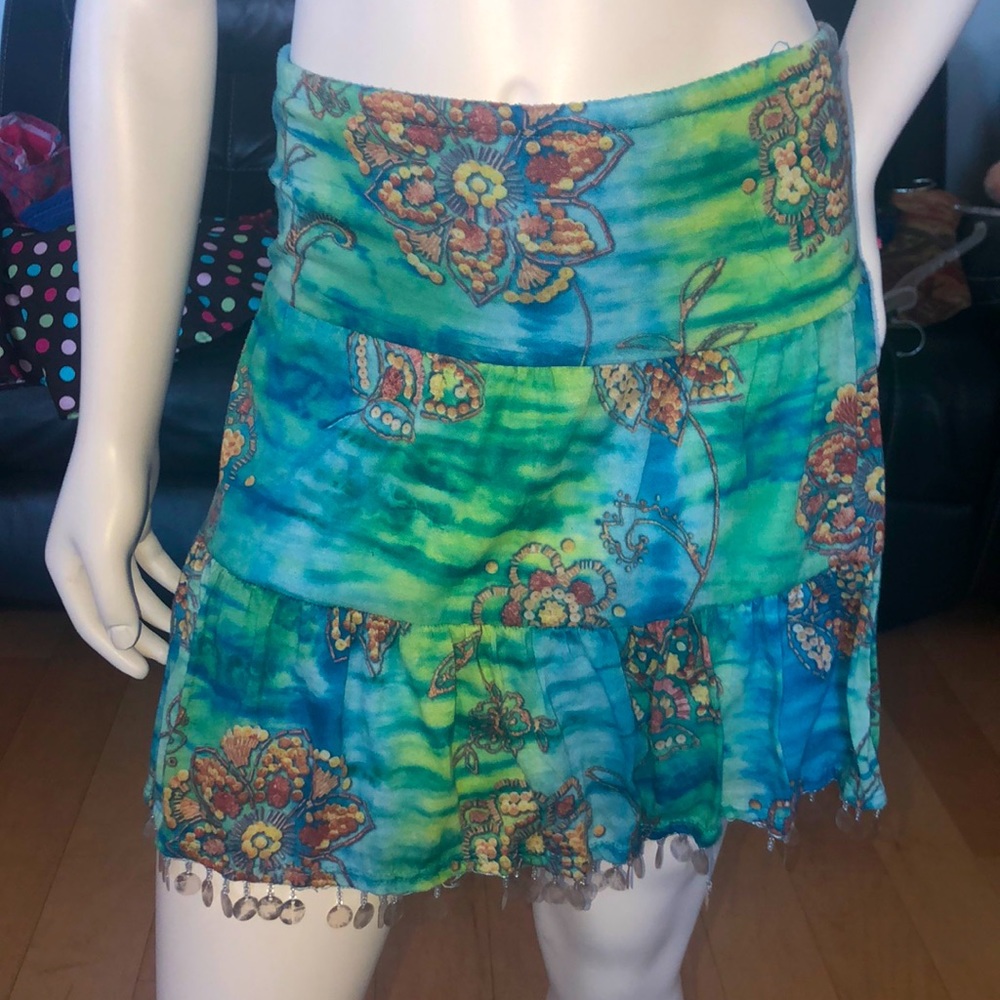 Patterned Skirt with Sequins
